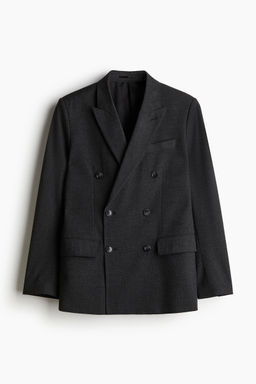 H&M - Men Grey Regular Fit Double-Breasted Jacket