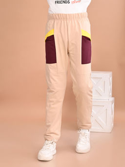 Lilpicks - Boys Regular Fit Joggers - Beige