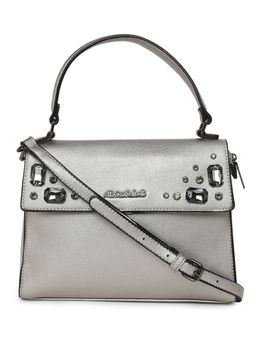 Marina Galanti - Silver Color Soft PU Material Medium Size Shoulder Bag - MB0349SR2056