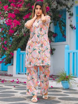 Odette - Womens Multi-Color Cotton Printed Stitched Co Ord (Set of 2)