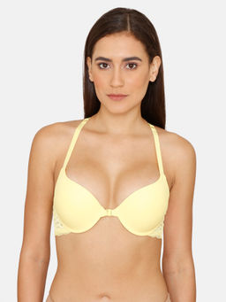 Zivame - Serenade Spring Lush Push-Up Padded Wired 3/4th Coverage Lace Bra - Sunshine - Yellow