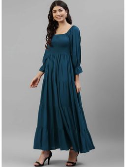 Deebaco - Teal Maxi Flare Dress
