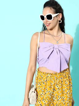 STREET 9 - Lavender BOW Crop TOP