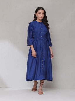 Aarke Ritu Kumar - Blue Solid Dress