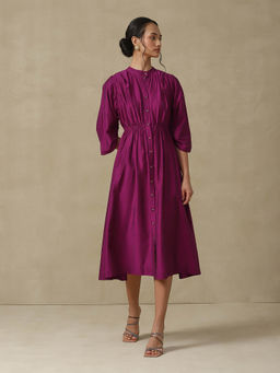 Aarke Ritu Kumar - Purple Solid Dress