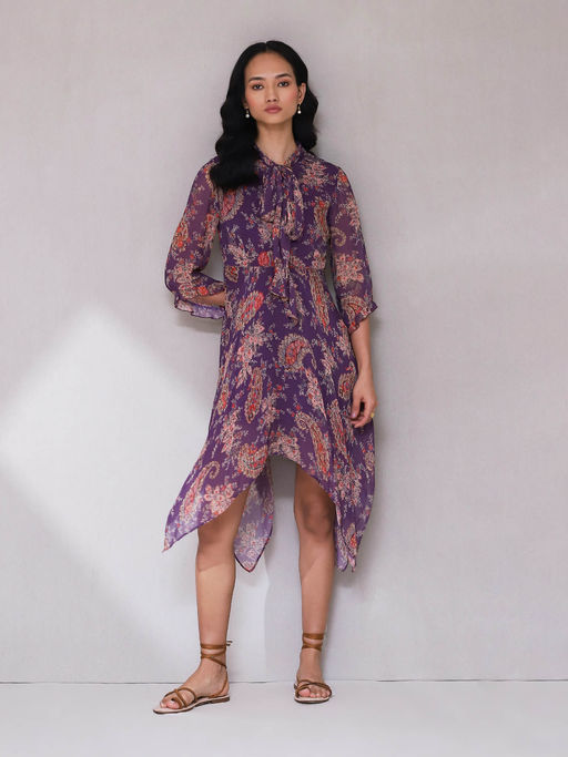 ritu kumar purple dress Buy Aarke Ritu Kumar Purple Tanishqa Solid Anarkali Kurta with Pant and  Dupatta (Set of 3) (XS) Online