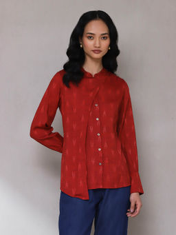 Aarke Ritu Kumar - Red Yarn Dyed Shirt