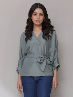 Aarke Ritu Kumar - Sage Green Solid Top