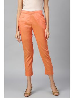 Aurelia - Orange Solid Trouser