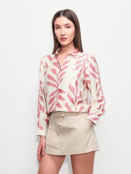 U.S. POLO ASSN. - White All Over Printed Relaxed Fit Shirt