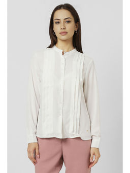 Van Heusen - Women White Solid Long Sleeves Formal Shirt