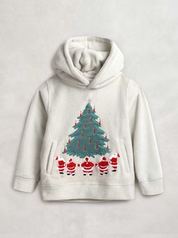 CHERRY CRUMBLE BY NITT HYMAN - Grey Applique Christmas Bliss Sweatshirt