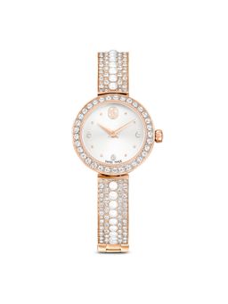 SWAROVSKI - Pearl Bangle Watch Swiss Made Crystal Bracelet White Rose Gold-Tone Finish-5705406 (M)
