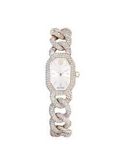SWAROVSKI - Chain Watch Swiss Made Crystal Bracelet White Champagne Gold-Tone Finish-5711710 (M)