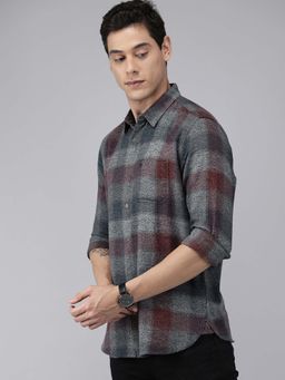 The Bear House - Men Multi-color Check Flannel Casual Shirt