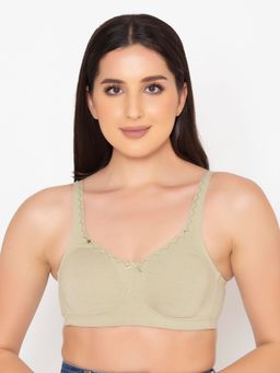 Clovia - Cotton Printed Non-Padded Full Cup Wire Free Full Figure Bra - Green
