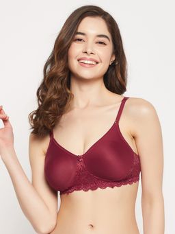 Clovia - Cotton Printed Non-Padded Full Cup Wire Free Full Figure Bra - Red