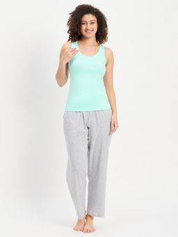Clovia - Chic Basic Tank Top & Pyjama with Elastic Waistband (Set of 2)