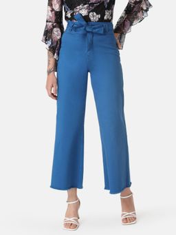 Kazo - Navy Blue Flared Jeans with Belt (Set of 2)