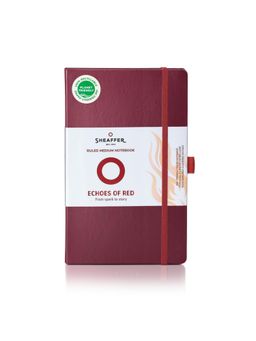 Sheaffer - Echoes Of Red 90 GSM Eco-Friendly Hardbound Medium Notebook - Burgundy