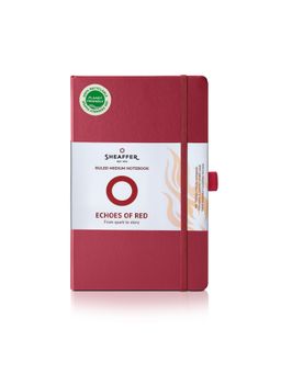 Sheaffer - Echoes Of Red 90 GSM Eco-Friendly Hardbound Medium Notebook - Red