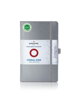 Sheaffer - Eternal Shine 90 GSM Eco-Friendly Hardbound Medium Notebook - Metallic Light Grey