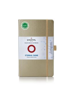 Sheaffer - Eternal Shine 90 GSM Eco-Friendly Hardbound Medium Notebook - Metallic Champagne Gold