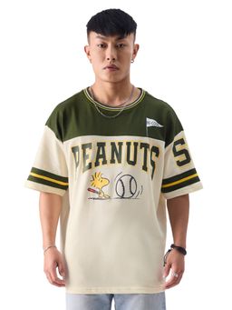 The Souled Store - Official Peanuts- Snoopy 50 Men Oversized T-Shirt