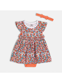 MINI KLUB - Baby Girls Flutter Sleeve Knit Bodysuit & Hairband Multi-Color (Set of 2)