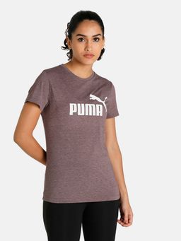 Puma - Ess Logo Heather Women Purple T-shirt