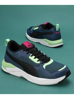 Puma - Men X Ray Fluido Black Dark Denim Fizzy Lime Sneakers