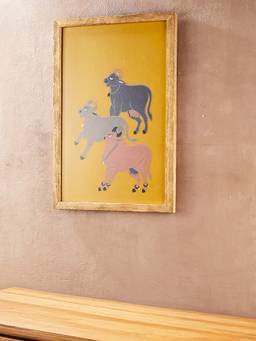 Fabindia - Yellow Sukha Wooden Painting