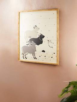 Fabindia - White Sukha Wooden Painting