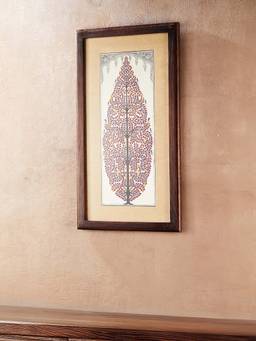 Fabindia - Red Chirta Kalamkari Wooden Painting