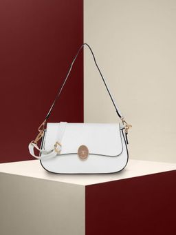 ESBEDA - White Belleza Sling Bag with Detachable Strap