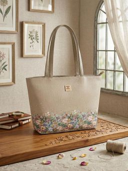 ESBEDA - Beige Blossom Charm Tote Bag