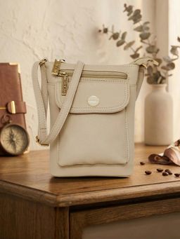 ESBEDA - Beige Classic Pocket Crossbody Sling Bag (S)