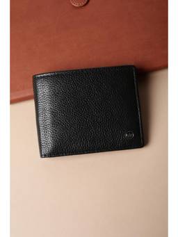 Louis Philippe - Black Textured Leather Wallet