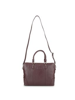 WOODLAND - Casualwear Wine Leather Handbag with Detachable Strap