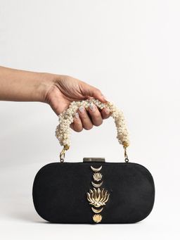 BOXWISH BY BHUMIKA - Black Embellished Purse Clutch