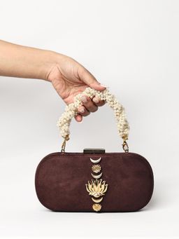 BOXWISH BY BHUMIKA - Brown Embellished Purse Clutch