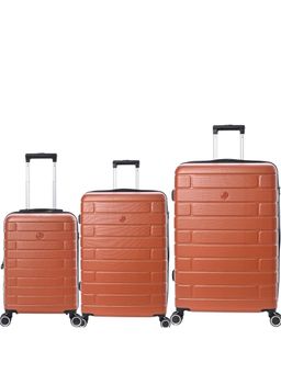 JUMP - Esco Hard Brown Trolley Bags (Pack of 3)