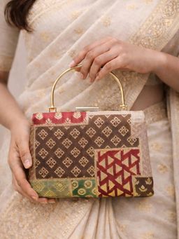ARTKLIM - Multi-Color Brocade Fabric Clutch