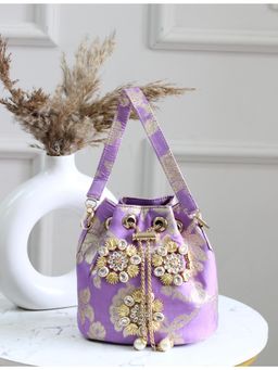 BOXWISH BY BHUMIKA - Lavender Embellished Potli Bag