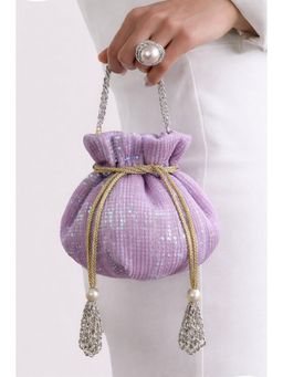 BOXWISH BY BHUMIKA - Lavender Embellished Potli Bag
