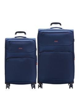 JUMP - Moorea 2 Navy Blue Soft Trolley Bags (Pack of 2)