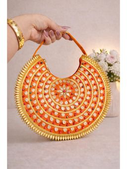 BOXWISH BY BHUMIKA - Orange Embellished Clutch