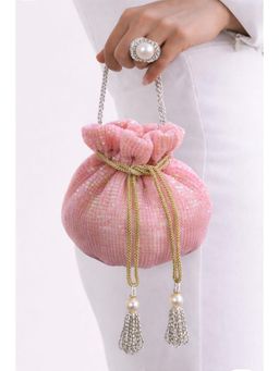 BOXWISH BY BHUMIKA - Peach Embellished Potli Bag