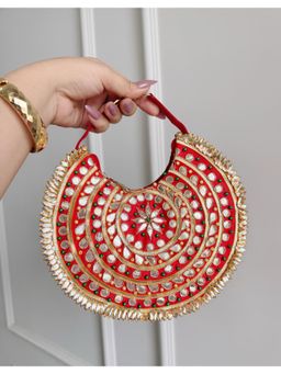 BOXWISH BY BHUMIKA - Red Embellished Clutch