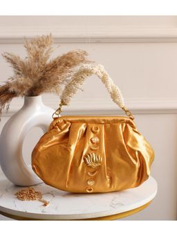 BOXWISH BY BHUMIKA - Gold Envelope Clutch